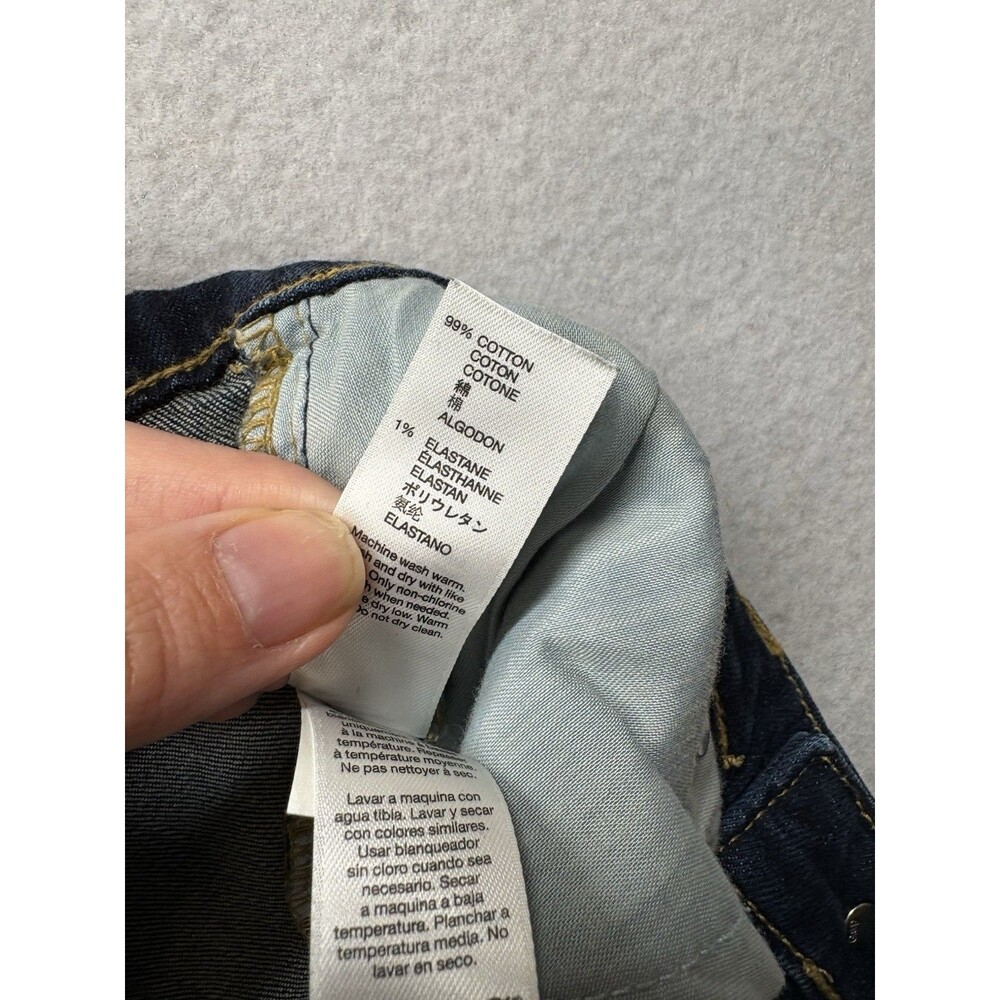 GAP Bermuda Denim Shorts Women’s Size 4/27 Dark Wash Blue Low Rise - Picture 4 of 5